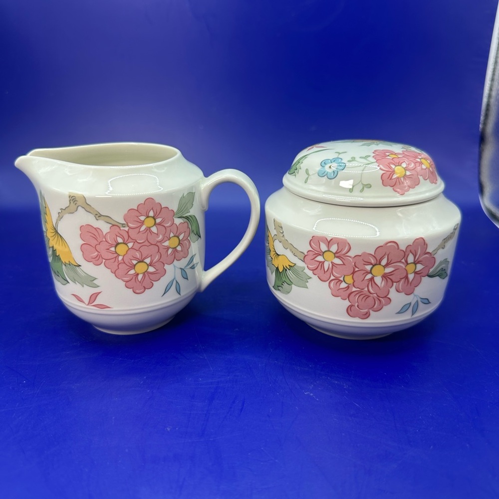 Made In Luxembourg Villeroy & Boch Chintz Pattern Creamer And Sugar